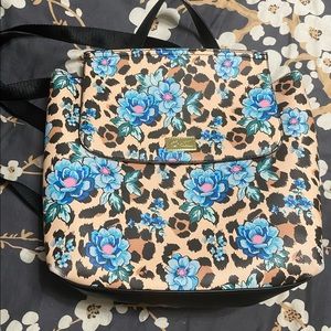 Betsey Johnson Backpack purse cheetah flower print